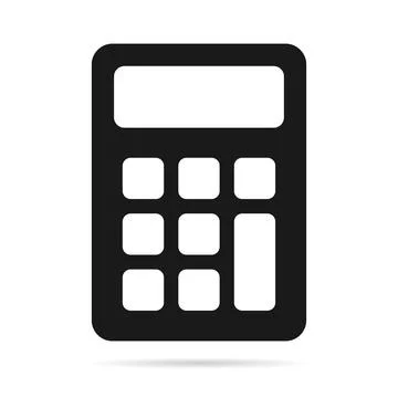 Calculator icon, mathematics web button vector illustration. Internet website 스톡 일러스트