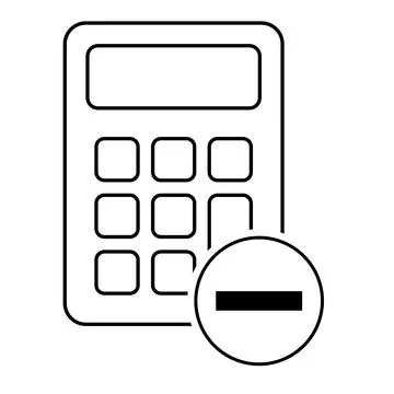 Calculator icon, mathematics web button vector illustration. Internet website Stock Illustration