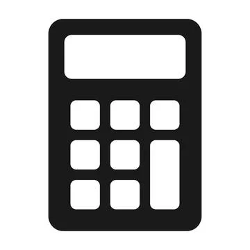 Calculator icon, mathematics web button vector illustration. Internet website 스톡 일러스트