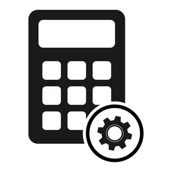 Calculator icon, mathematics web button vector illustration. Internet website Stock Illustration