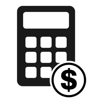Calculator icon, mathematics web button vector illustration. Internet website Stock Illustration