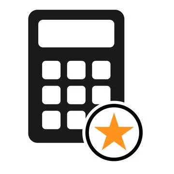 Calculator icon, mathematics web button vector illustration. Internet website 스톡 일러스트
