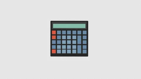 Calculator icon motion graphics animation with alpha channel, transparent bac Video stock 206762234