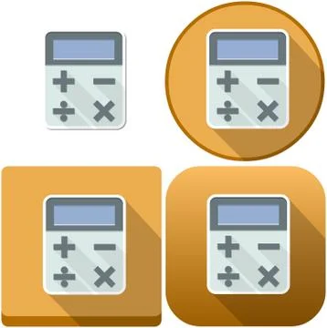 Calculator Icon Pack Stock Illustration
