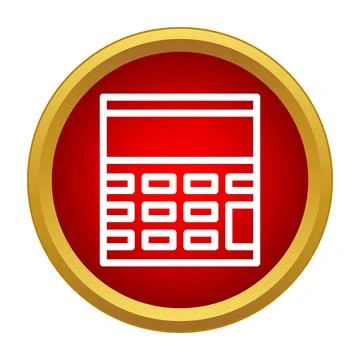 Calculator icon performing financial math calculations in business Ilustración de archivo