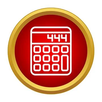Calculator icon performing mathematical computation for finance Stock Illustration