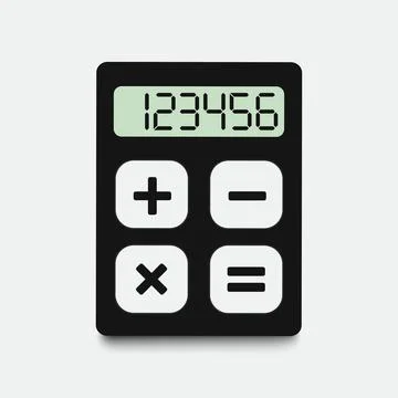 Calculator icon, a portable calculation tool for everyday purposes in finance Stock Illustration