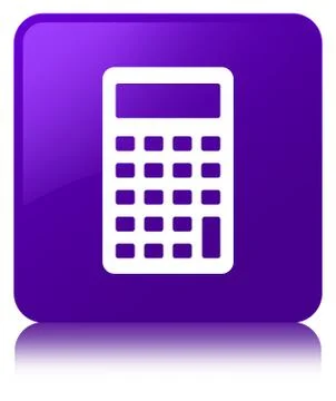 Calculator icon purple square button 스톡 일러스트
