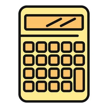 Calculator icon representing math, business, and finance Illustrazione stock