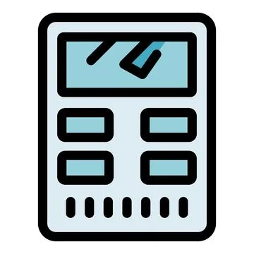 Calculator icon showing check mark confirming calculation result Stock Illustration