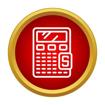 Calculator icon showing mathematical calculation and finance concepts Stock Illustration