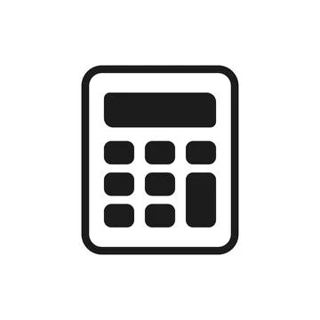Calculator icon silhouette in flat style. Mathematics vector illustration o.. 스톡 일러스트