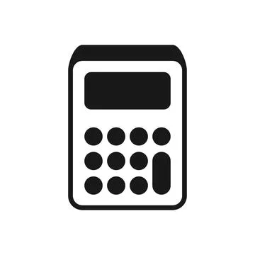 Calculator icon silhouette in flat style. Mathematics vector illustration o.. 스톡 일러스트