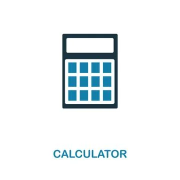 Calculator icon. Simple element illustration. Calculator pixel perfect icon Stock Illustration