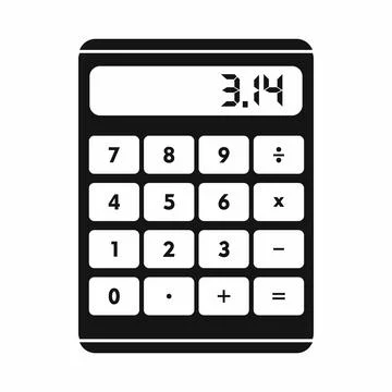 Calculator icon in simple style Stock Illustration
