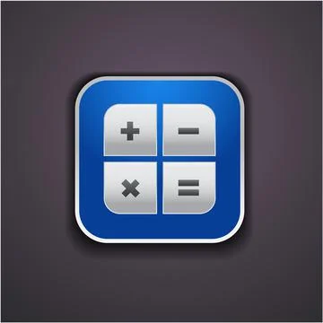 Calculator icon - vector app button Stock Illustration