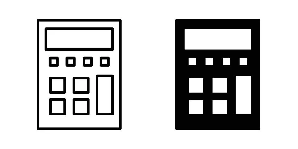 Calculator icon vector design illustrations Stock Illustration