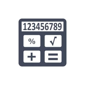 Calculator Icon Vector flat design style Stock Illustration