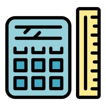 Calculator icon vector flat Stockillustratie