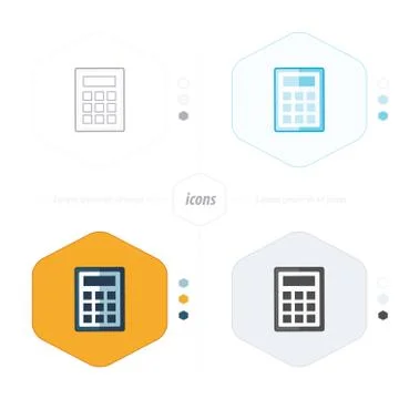 Calculator icon, vector illustration. Flat design style Stock Illustration
