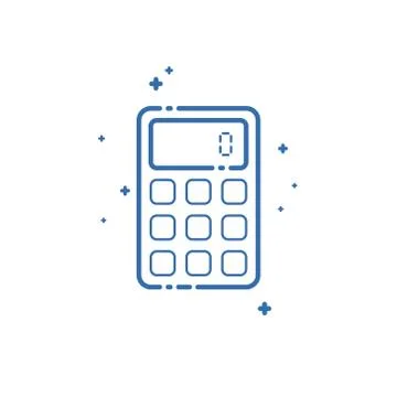 Calculator icon. Vector illustration Flat linear design Stock Illustration