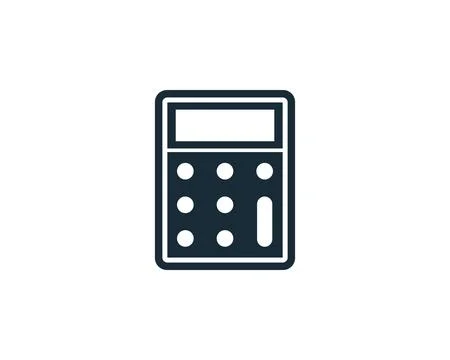 Calculator Icon Vector Logo Template Illustration Design Stock Illustration