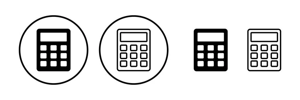Calculator icon vector. math icon. finances sign Illustrazione stock
