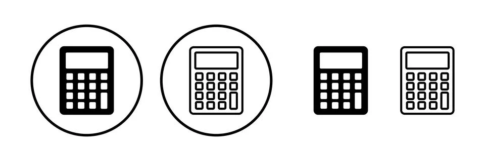 Calculator icon vector. math icon. finances sign Illustrazione stock