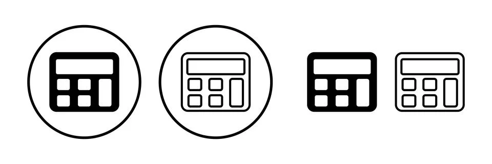 Calculator icon vector. math icon. finances sign Illustrazione stock
