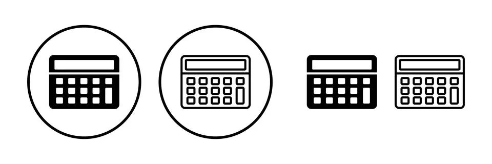 Calculator icon vector. math icon. finances sign Stock Illustration