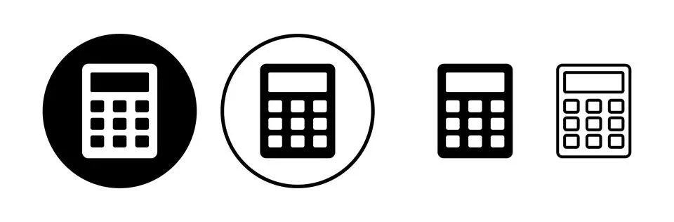 Calculator icon vector. math icon. finances sign Illustrazione stock
