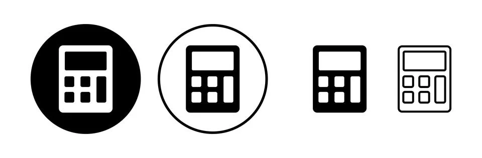 Calculator icon vector. math icon. finances sign Illustrazione stock