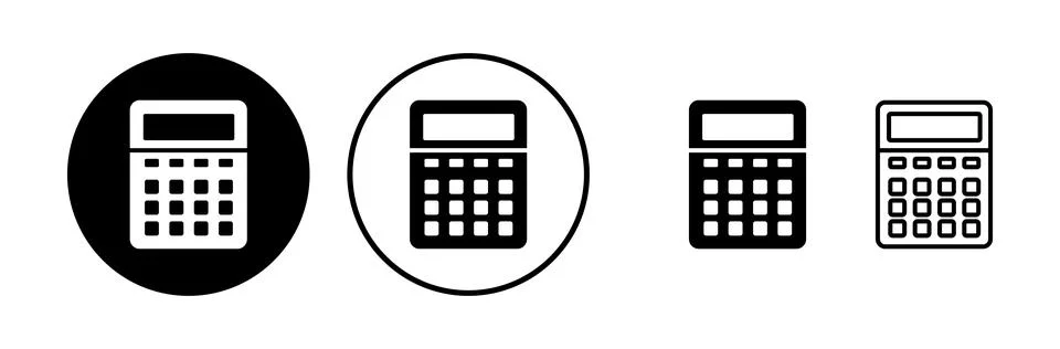 Calculator icon vector. math icon. finances sign Illustrazione stock