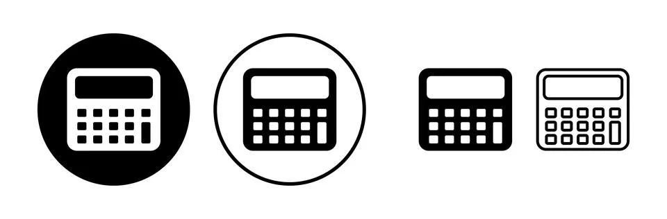 Calculator icon vector. math icon. finances sign Illustrazione stock
