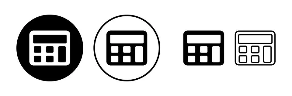 Calculator icon vector. math icon. finances sign Illustrazione stock