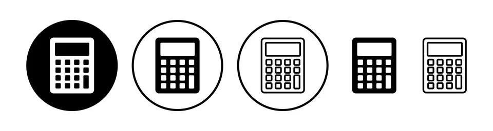 Calculator icon vector. math icon. finances sign Stock Illustration
