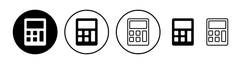 Calculator icon vector. math icon. finances sign Illustrazione stock