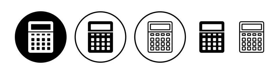 Calculator icon vector. math icon. finances sign Stock Illustration