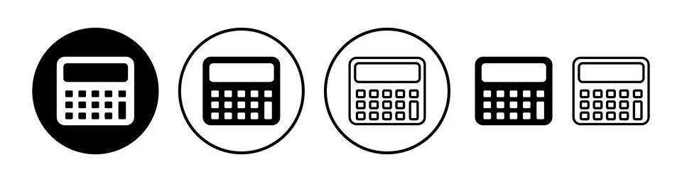 Calculator icon vector. math icon. finances sign Illustrazione stock