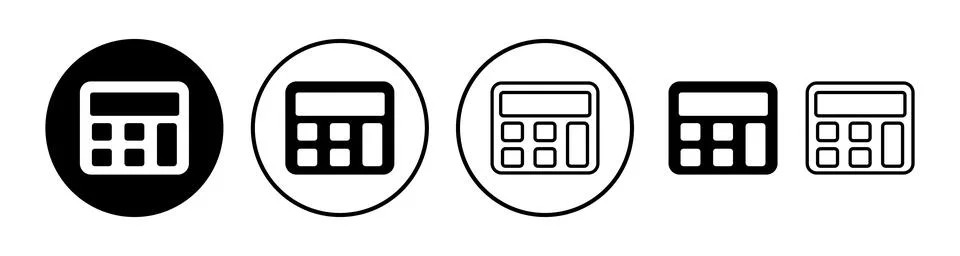 Calculator icon vector. math icon. finances sign Stock Illustration