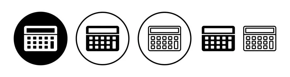 Calculator icon vector. math icon. finances sign Stock Illustration