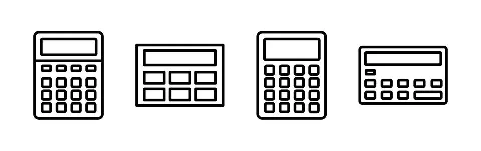 Calculator icon vector. math icon. finances sign Illustrazione stock