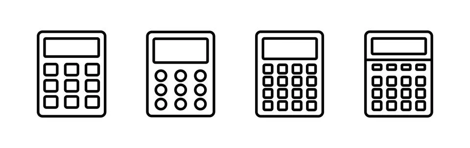 Calculator icon vector. math icon. finances sign Illustrazione stock