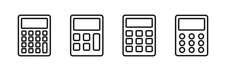 Calculator icon vector. math icon. finances sign Illustrazione stock