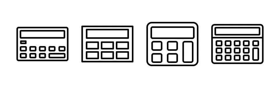 Calculator icon vector. math icon. finances sign Illustrazione stock