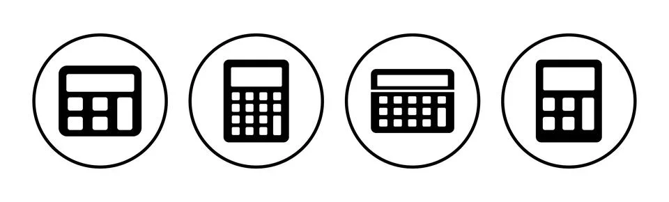Calculator icon vector. math icon. finances sign Illustrazione stock