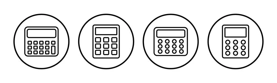 Calculator icon vector. math icon. finances sign Illustrazione stock