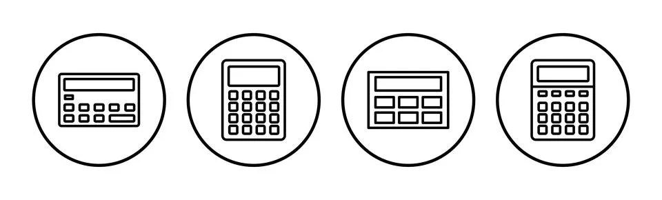 Calculator icon vector. math icon. finances sign Illustrazione stock