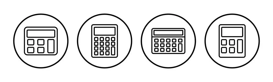 Calculator icon vector. math icon. finances sign Illustrazione stock