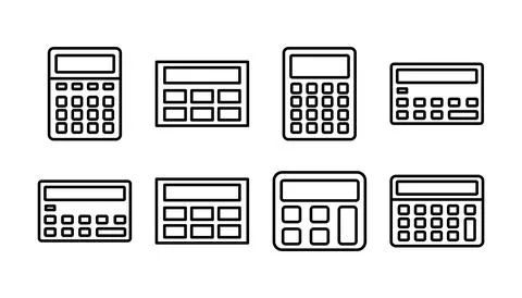 Calculator icon vector. math icon. finances sign Illustrazione stock